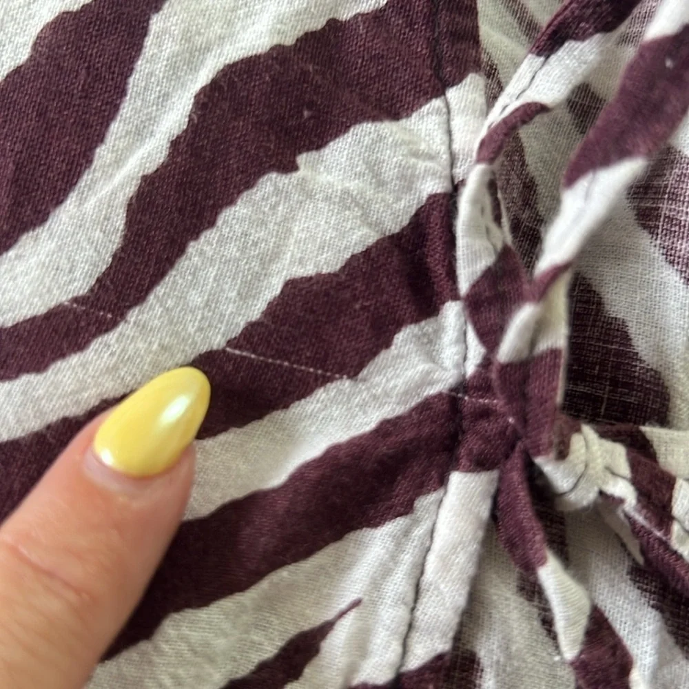 MALABAR BAY 100% Cotton Swim Cover in Purple Zebra Print | Large